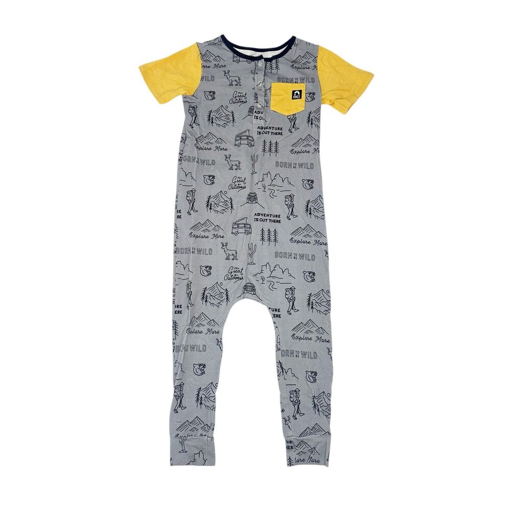 Rags "Born Wild" Short Sleeve Romper Size 5/6